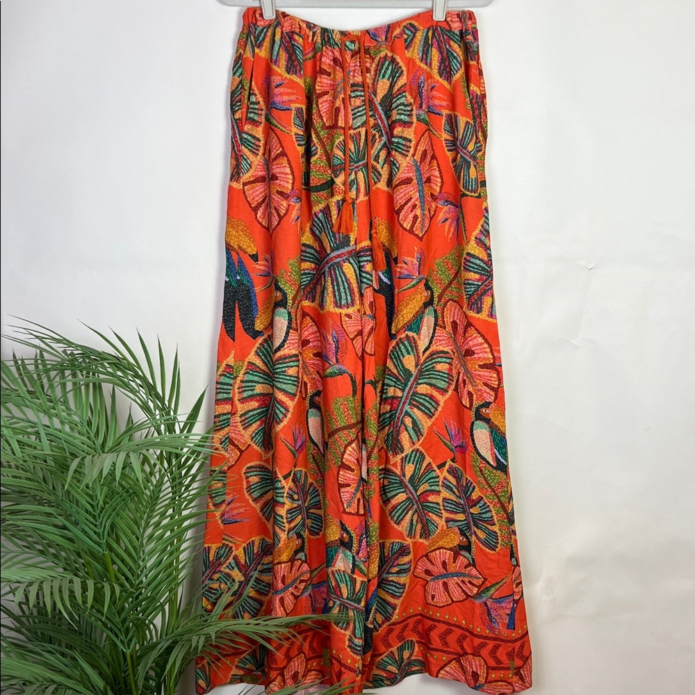 FARM Rio Tropical Wide Leg Palazzo Pants Tropical Birdie Large - Picture 5 of 13